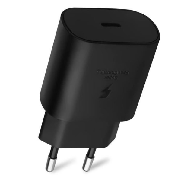 Snabbladdare 25W - E.F.CONNECTION - USB-C - Kompatibel med Redmi Note 14 13 12 11 10 - Svart - Snabbladdare Svart