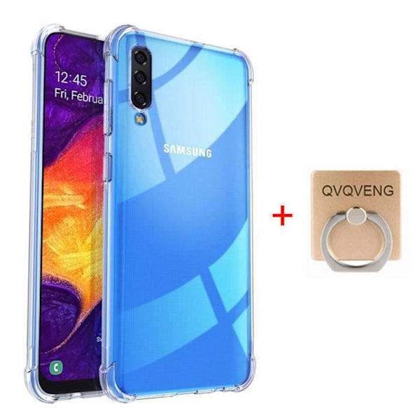 Samsung A50-fodral, genomskinligt skyddande stötsäkert fodral Anti-Scratch Bumper Silikonfodral Bumper för Samsung Galaxy A50(2019) 6