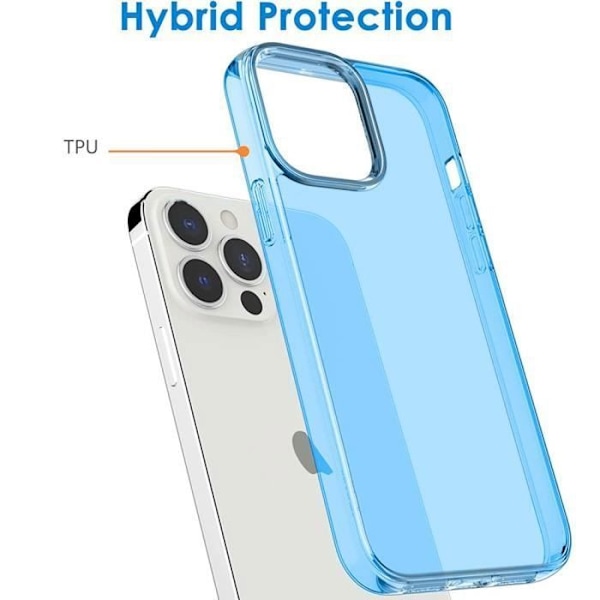 Skyddsfodral till iPhone 14 Pro Max - BOOLING - Mjuk - Halvtransparent - Stötsäker - Blå Blå