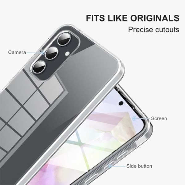 Helt fodral till Samsung Galaxy A25 5G - Stötsäkert Transparent Skydd Anti-Scratch