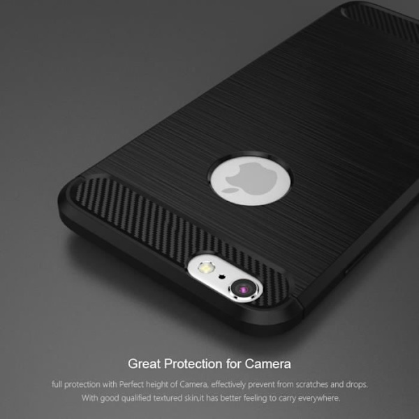 Coque - Samsung - Galaxy A7 2017 - Slim - Mjuk - Kolfiber - Svart Svart