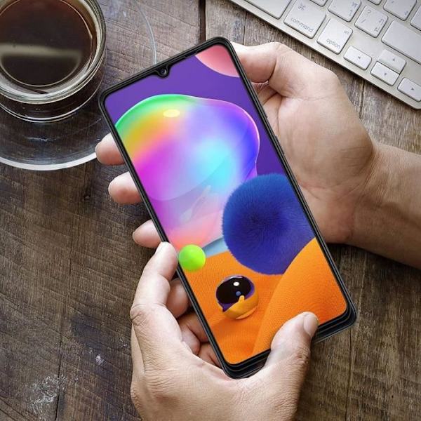 PROSHOP härdat glas för Samsung Galaxy A32 4G - 9H resistent skärmskydd Transparent med svart kant