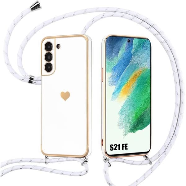 Skyddsskal - BOOLING - för Samsung Galaxy S21 FE - Flexibelt - Represistent - Stötabsorberande Vit