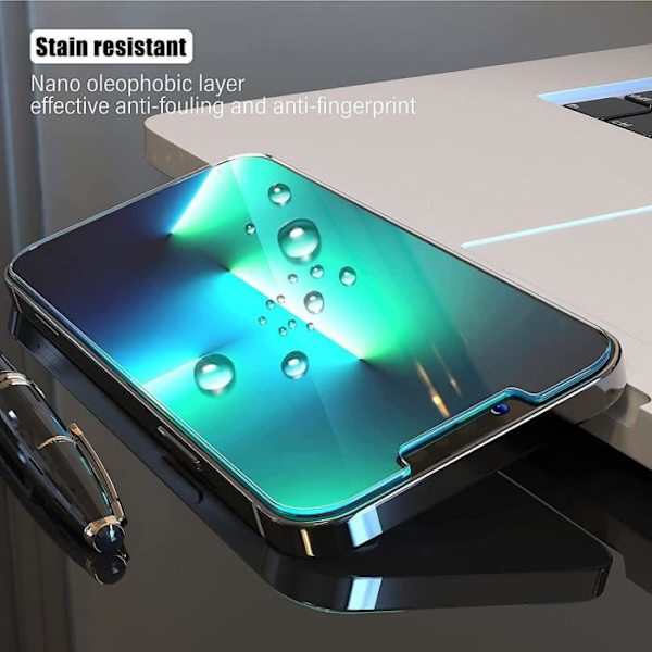 [Pack 2] Helhärdat glas för iPhone 13 mini (5,4 tum) skärmskydd i glas Transparent med svart kant