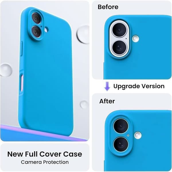 Sky Blue Protective Case - BOOLING - for iPhone 17 Pro Max - Anti-Scratch Shockproof Silicone Blå
