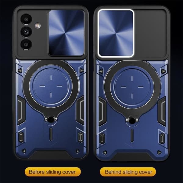 Coque - BOOLING - för Samsung Galaxy A53 5G - Mörkblå - Stöttålig skydd - Ringfäste marinblå