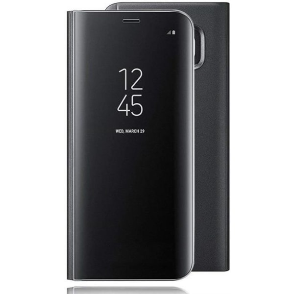 Fodral Skal Galaxy Note 9 Clear View Flip Fodral Smart Cover Stativ Stötsäkert Spegelfodral Skal för Samsung Note 9, svart