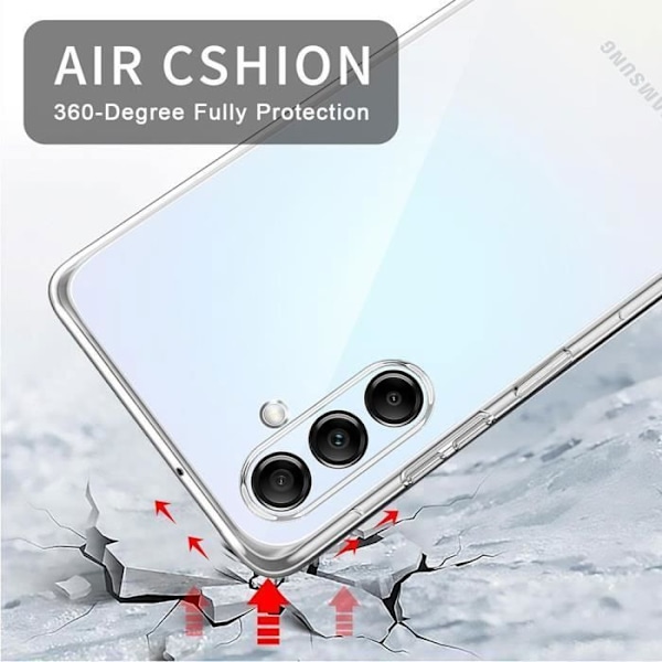 Skyddsskal - BOOLING - Samsung Galaxy A55 5G - Mjuk silikon - Stöttålig - Transparent Transparent