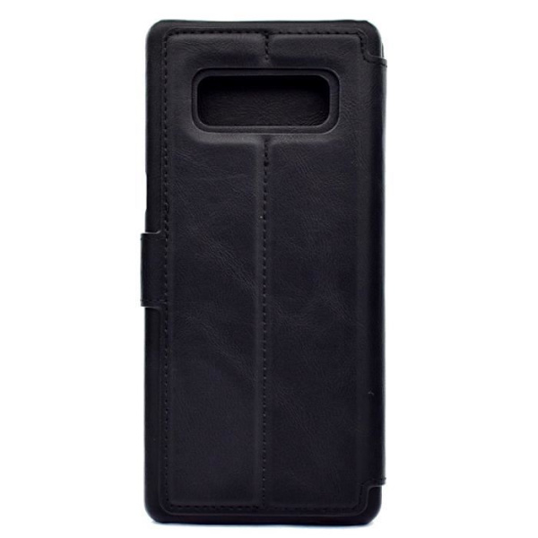 Samsung Note 8 Fodral - Premium Läder - Flip Cover - Anti-Shock Skydd - Svart - Blandat Svart
