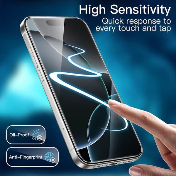 4x Härdat Glas för iPhone 18 Pro, Transparent 9H Stötsäker Repfria Transparent