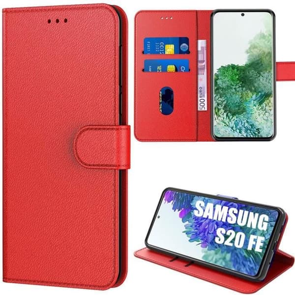 Coque - BOOLING - för Samsung S20 FE - Röd - Mjuk - Repfria - Kortfack Röd