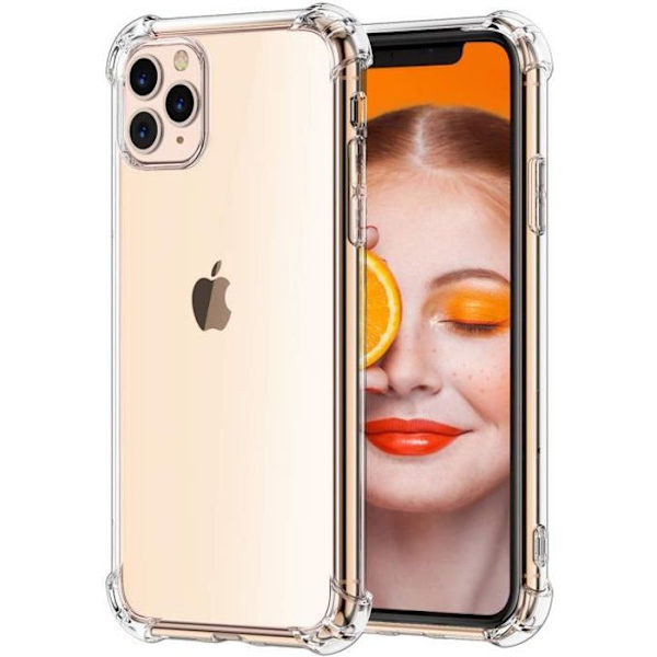 Telefonfodral - RKINC - iPhone 11 Pro Max 6,5" - Mjuk TPU - Genomskinlig - Förstärkt skydd Claire