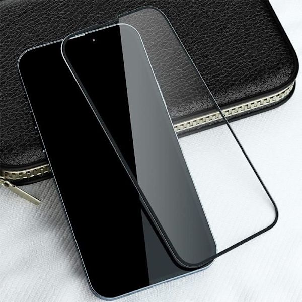 Verres Trempés - BOOLING - iPhone 16 Plus - Skydd 9H - Anti-repor - Paket med 3 Transparent med svart kant