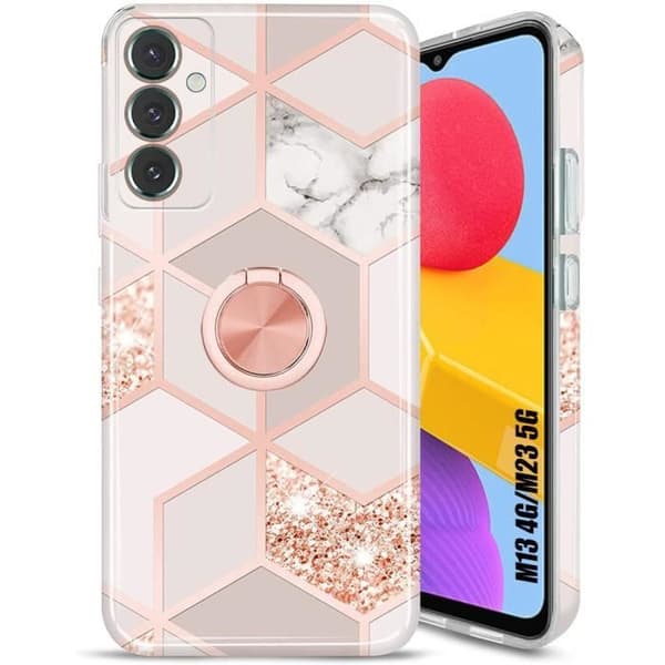 Skyddsskal - Samsung - Galaxy M13/M23 5G - Rosa - Rotera 360° - Stötresistent Rosa