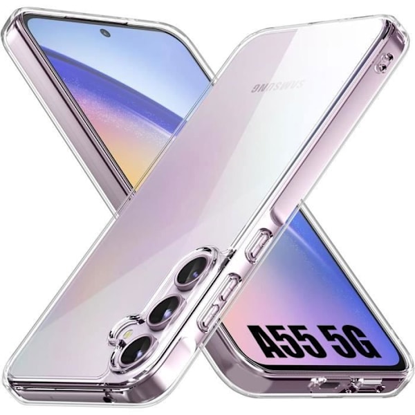Skyddsskal - BOOLING - Samsung Galaxy A55 5G - Mjuk silikon - Stöttålig - Transparent Transparent