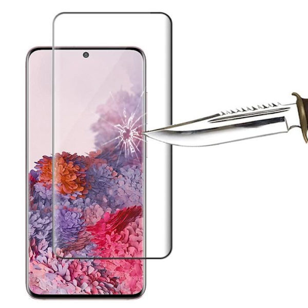För Samsung Galaxy S20- S20 5G 6.2": 2-pack Curved Edge Skärmskydd i härdat glas - Svart