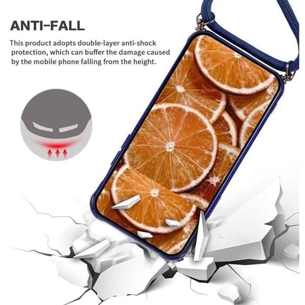 Coque - BOOLING - för iPhone 12 - Marinblå - Semitransparent - Stötabsorberande marinblå