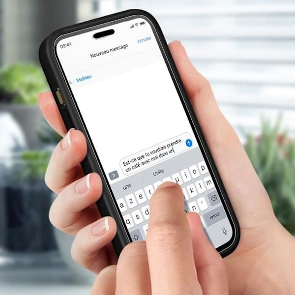 Skyddskal - BOOLING - iPhone 16 Pro - Stötsäker - Transparent - Hård Transparent, svart