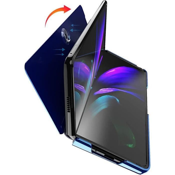 Fodral till Samsung Galaxy Z Fold 3 - Skydd Clear View Smart Fodral - Blå