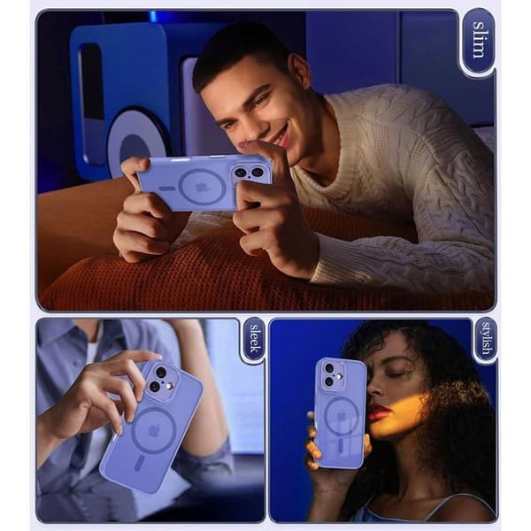 Skyddsskal - BOOLING - för iPhone 17 Pro - Stöttålig - Med Magnetring - Blå Blå