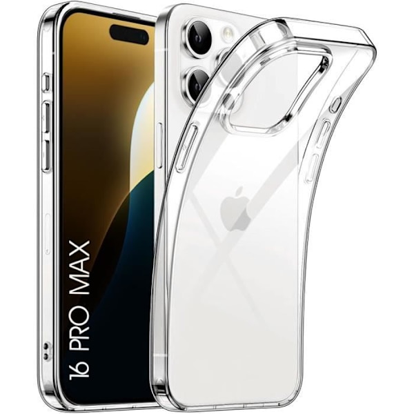 Skal för telefon - BOOLING - iPhone 16 Pro Max - Mjuk - Silikon - Stötavvisande Transparent
