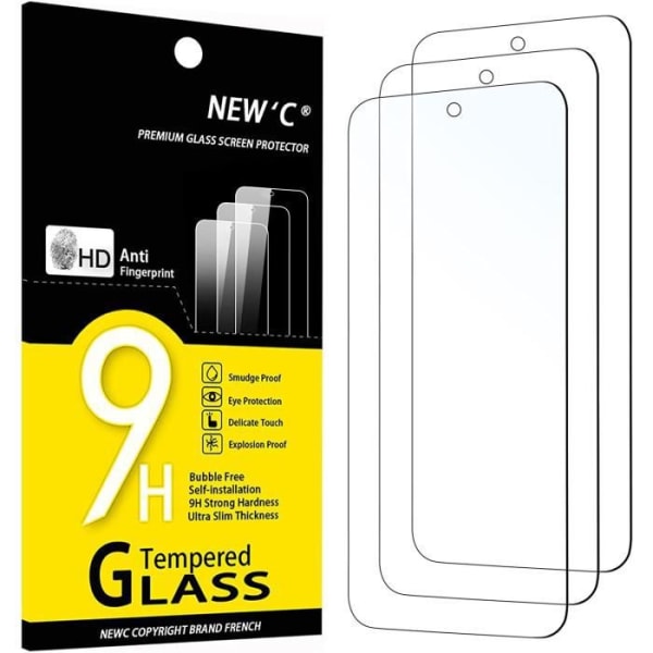 Set med 3, härdat glas för Samsung Galaxy A53 5G, skärmskyddsfilm - Anti-skrapa - Bubblafri - Ultrabeständig (0,33 mm)