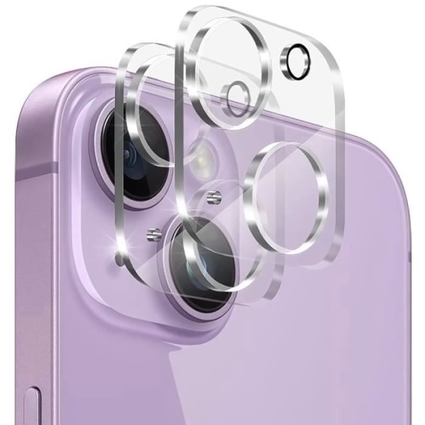2 x härdat glas kameraskydd för iPhone 15 Plus
