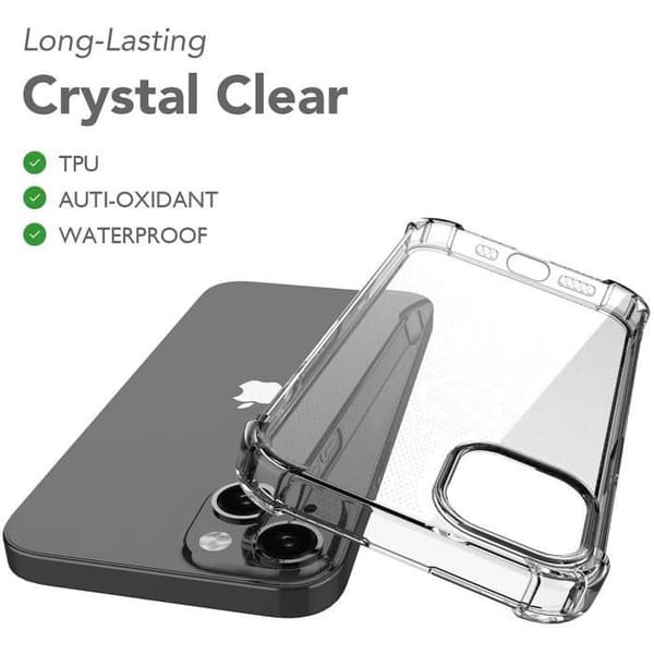 Telefonfodral - PROSHOP - för iPhone 13 Pro - Transparent - Stötsäker - 2 härdade glas Transparent