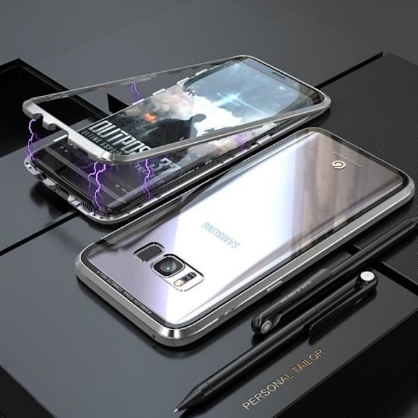 Magnetisk 360° Adsorption Stödtråd för Samsung Galaxy S8 +-Plus (silver)