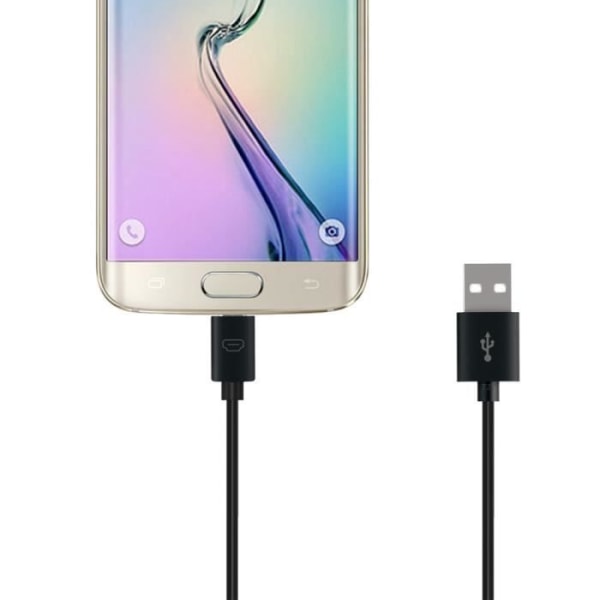 1M Micro Usb-kabel för Android - Svart