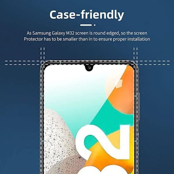 Härdat glas PROSHOP för Samsung Galaxy M32 - Paket med 3 - Hårdhet 9H - Stötsäker - Bubblfri Transparent