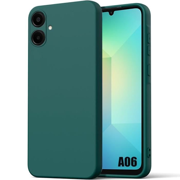 Fodral till Samsung Galaxy A06 - Mjukt Silikonskydd Anti-Scratch - Midnattsgrön