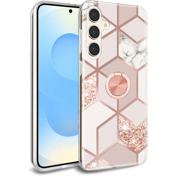 Skyddsskal - BOOLING - för Samsung Galaxy A26 5G - Rotating ring 360° - Stötsäker - Elegant Rosa