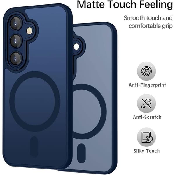 Skyddsfodral för Samsung Galaxy A18 5G/4G, Hård Skydd med Magnetring - Mörkblå marinblå