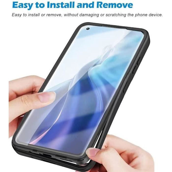 Fodral för Samsung A21S (6,5") Svart styvt anti-skrapa 360 graders skydd Solid Tjockt