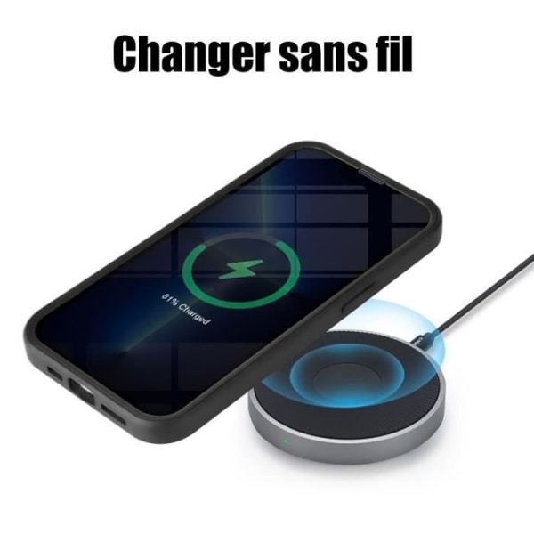 Fullständigt skyddsfodral för iPhone 14 - BOOLING - Stötsäker 360 - Transparent Svart Svart
