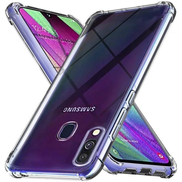 Fodral för Samsung Galaxy A40, ultratunt reptåligt kristallklart silikon TPU-gummi Mjukt hudskydd