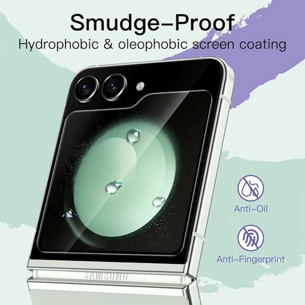 Härdat glas för Samsung Galaxy Z Flip 5/6 - BOOLING - Stötsäker 9H Transparent Paket med 2 Transparent