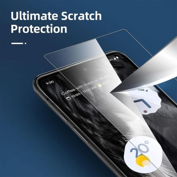 Skärmskydd i härdat glas för Google Pixel 7 - Enkel installation Anti-Scratch Pack om 2 Transparent