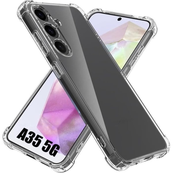 Skyddande skal - BOOLING - för Samsung Galaxy A35 5G - Stöttålig silikon - Transparent - Slim Transparent