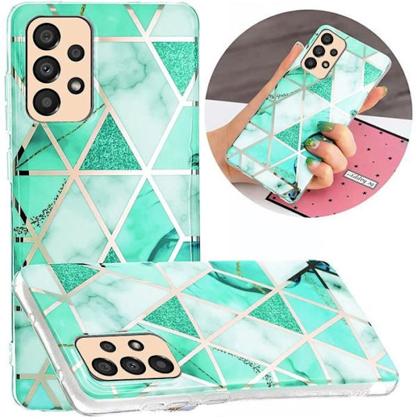 Skyddsfodral för Samsung Galaxy A33 5G - BOOLING - Smal Elegant TPU Resistant Shockproof - Turkos Turkos