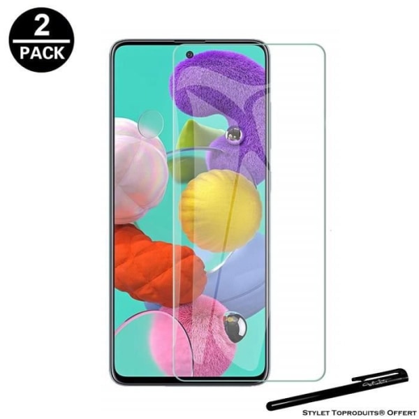 [2pack] 2,5D hærdet glas beskyttelsesfilm til Samsung A51 med Stylus Toproduits®