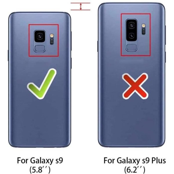 Etui til Samsung Galaxy S9 360 Degree Fuld beskyttelse [Transparent Gel] Full Body Silikone Clear Cover Cover til Samsung