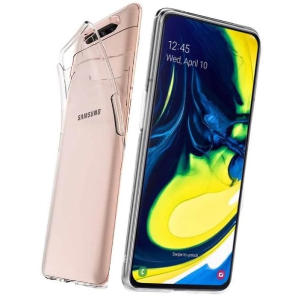 Fodral till Samsung Galaxy A80, mjukt stötsäkert skydd A80 - Genomskinlig