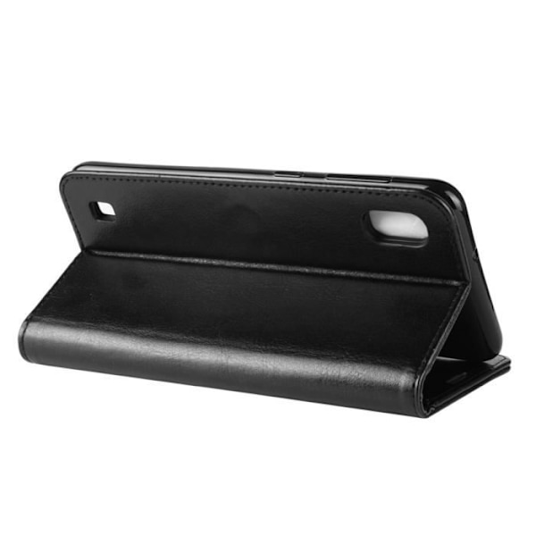 För Samsung Galaxy A10-fodral, PU-läderplånbok med stativ Skyddsfodral för Samsung Galaxy A10 (6,2") - Svart