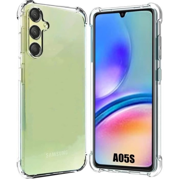 Fodral för Samsung Galaxy A05s - Silikon Stötsäker Anti-Scratch Transparenta smala förstärkta hörn (ej för Galaxy A05) Transparent