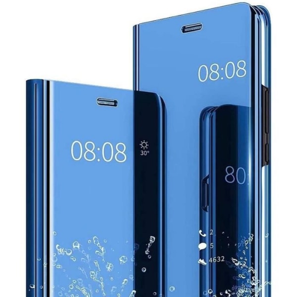 Fodral + 2 härdade glasögon till Samsung S21 FE - Spegeleffekt Stötsäkert skydd Blå