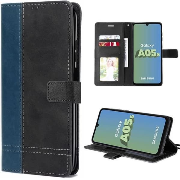 Skyddsskal - BOOLING - för Samsung Galaxy A05s - Tvåfärgad - Mörkblå - Stötsäker marinblå