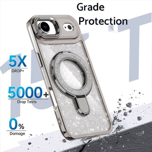 Telefonfodral - BOOLING - för iPhone Air - Hybriddesign Anti-Rip Pärlor Magnetisk Grå Grå