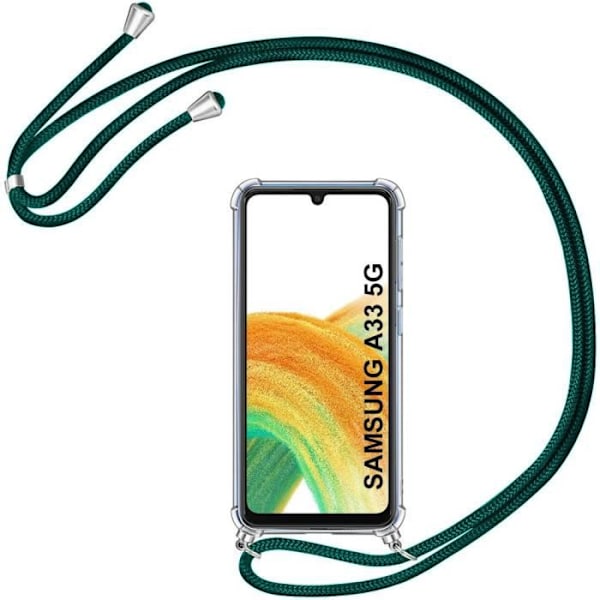 Skyddsfodral - PROSHOP - Samsung Galaxy A33 5G - Mjuk - Transparent - Nattgrön Transparent-midnattsgrön